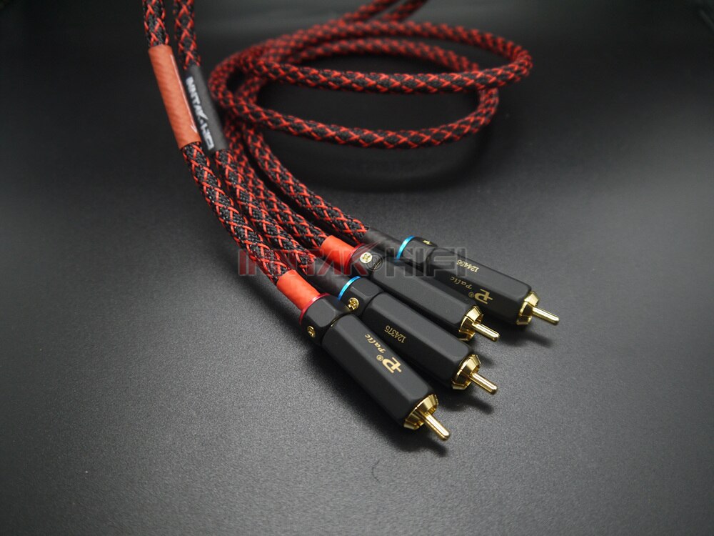 2Pcs/Pair CANARE Audio Grade RCA Cable W/ Budweiser Self-locking Male RCA to RCA HIFI For Amplifier DAC TV