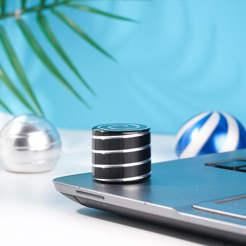 Desktop Decompression Toys Rotating Spherical Gyroscope Silver Desk Blue Office Toy Top Toys Black Fidget Spinning Decompre F9B0