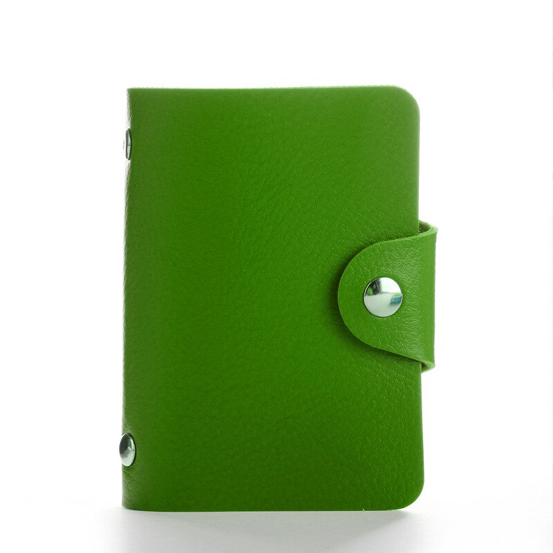 Uniego Mode Vrouwen Mannen Id Kaarthouder Pu Leer Hasp Credit Kaarthouder Business Passport Card Wallet Porte Carte HB236c: Groen