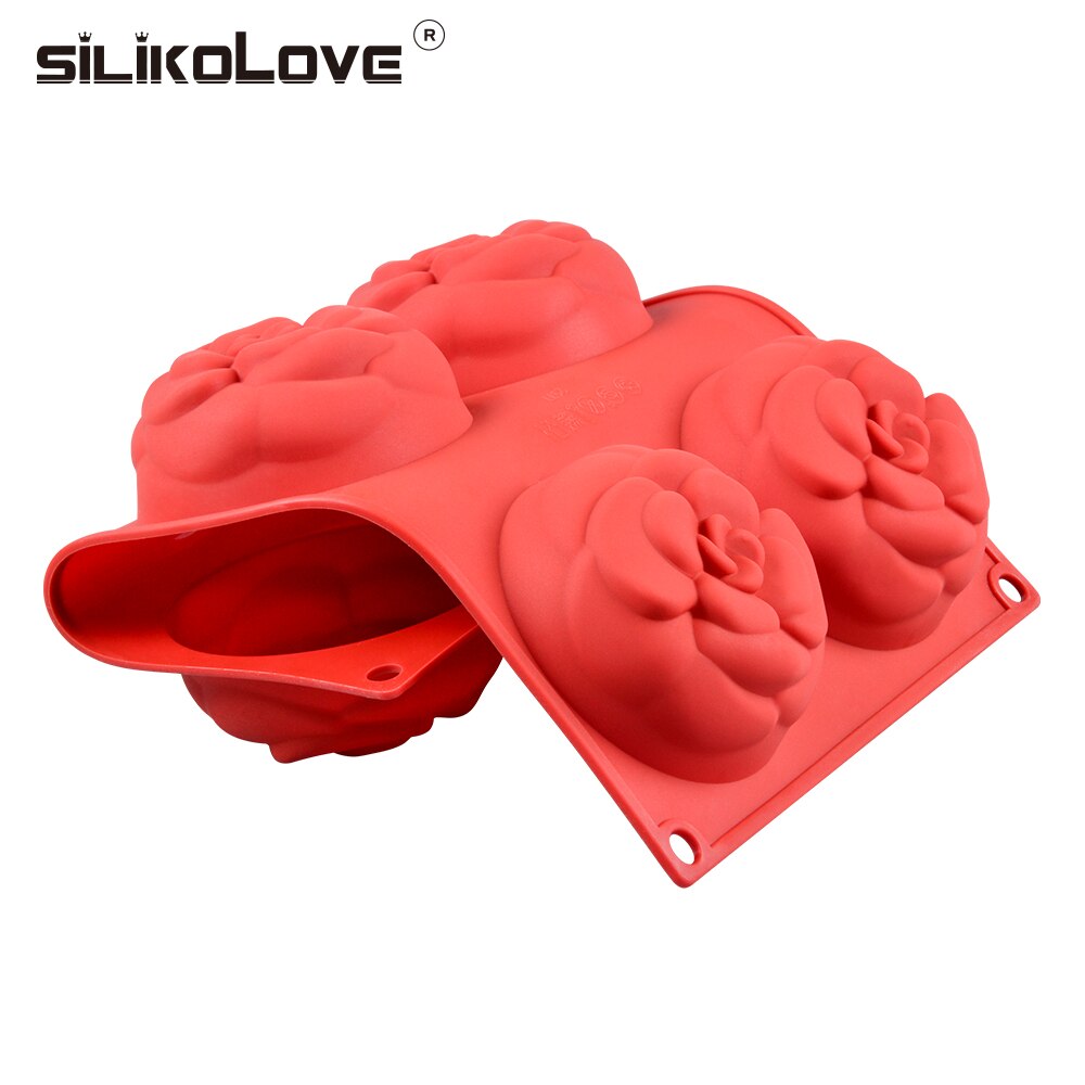 Silikolove 6 Holte 3D Bloemvorm Zeep Siliconen Mal Voor Zeep Maken Diy Handgemaakte Craft Moulds Vormen