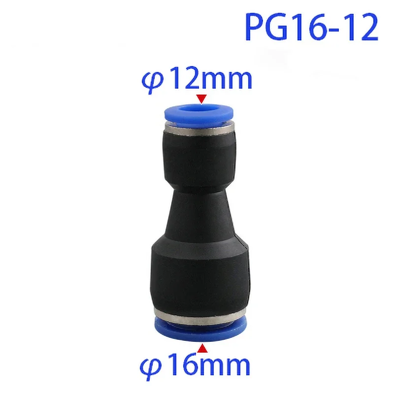 PU Pneumatic Fittings Plastic Connector PG 4mm 6mm 8mm 10/12/14mm 16mmAir water Hose Tube Push in Straight Gas Quick Connectors: Light Purple