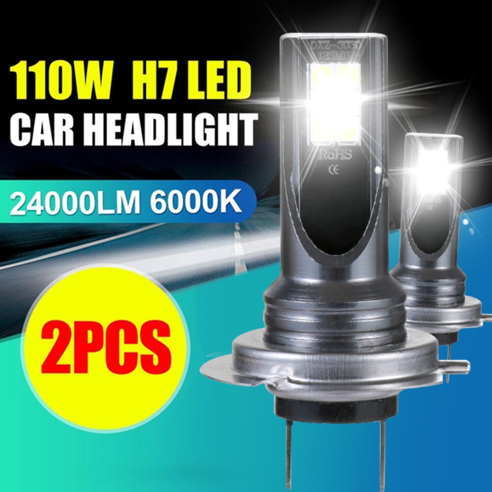 2 Stks/set Waterdichte Led Light H7 110W 24000Lm Led Auto Koplamp Conversie Globes Bulb Beam 6000K Kit auto Accessoires