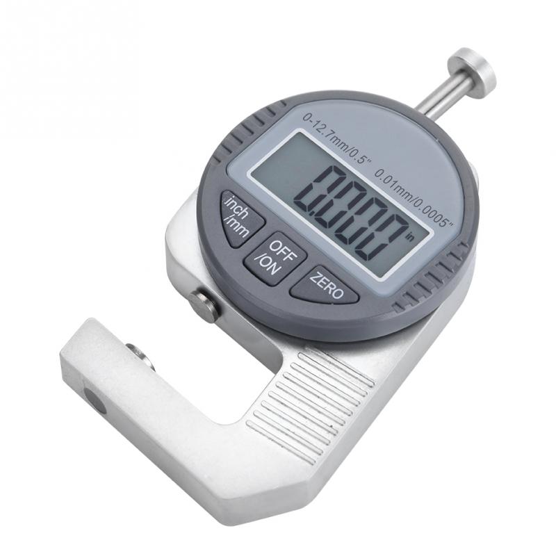 Digital LCD Dicke Meter Messgerät Anzeige Mindestkörperfettprozent Dicke Messgerät 0-12,7mm/0,5 0,01mm/0,0005 Flache messen Kopf