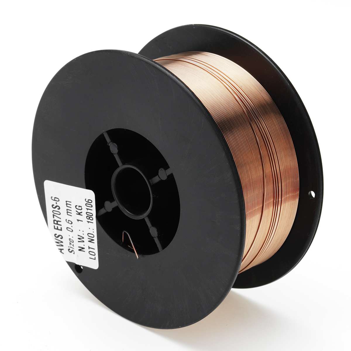 Alambre de soldadura Mig de acero suave, ER70S-6/ER50-6, 0,6mm, 1KG