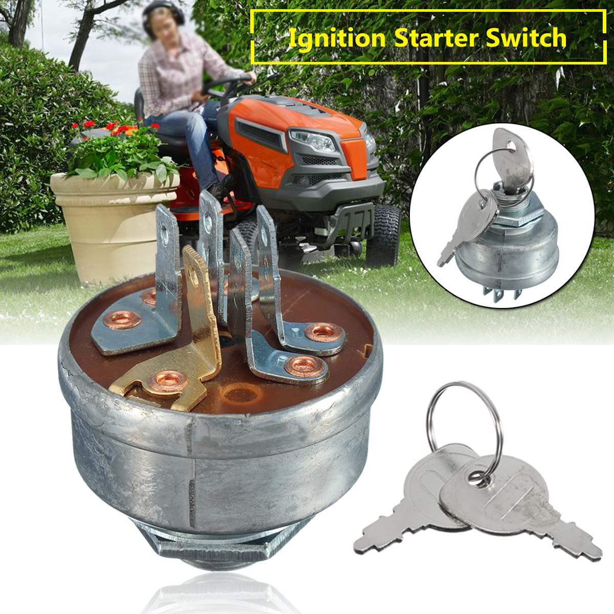 5 Pins Riding Lawn Tractor Mower Ignition Starter Switch With Key For AYP 4406R Craftsman STD365402 MTD 925-0267 Garden