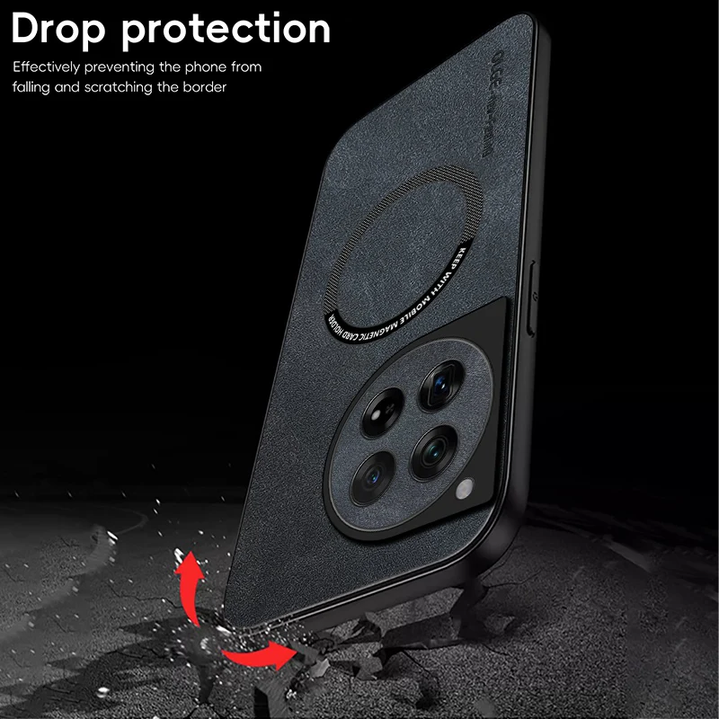 Magnetic Retro Leather Soft Case For OnePlus 12 11 13 OnePlus12 OnePlus11 5G Wireless Charging Phone Case Cover