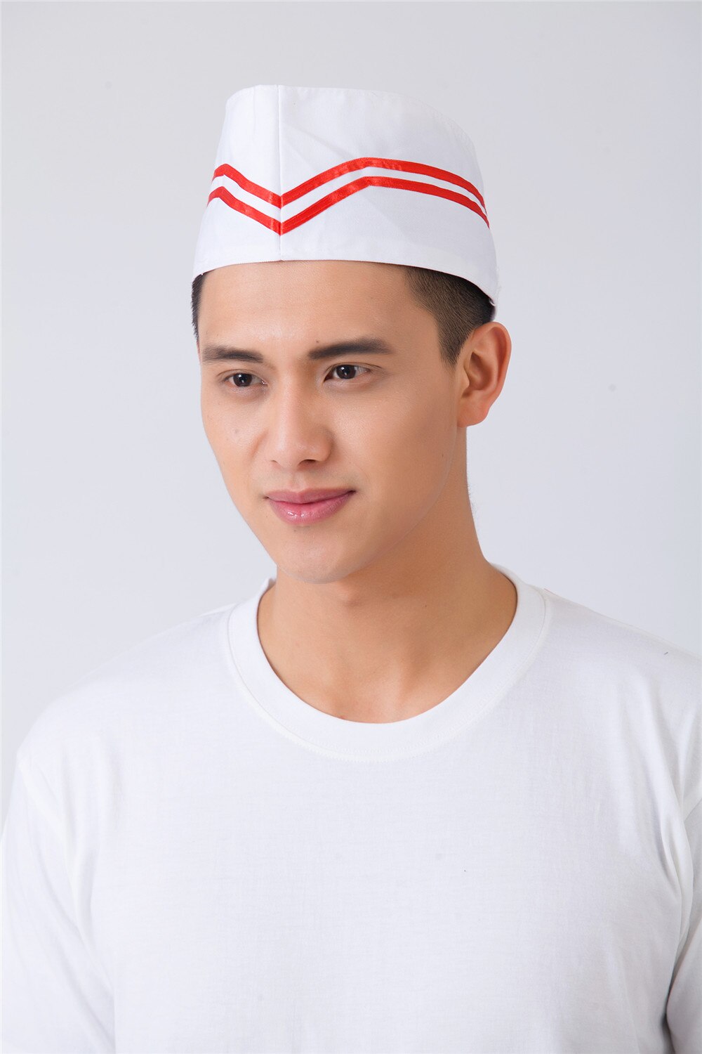 Sombrero de Estilo marinero para hombre y mujer, gorro plano transpirable para restaurante, Hotel, cocina, Catering, Sushi, sombreros de cocinero, gorros de Ropa de Trabajo, accesorios: Rojo