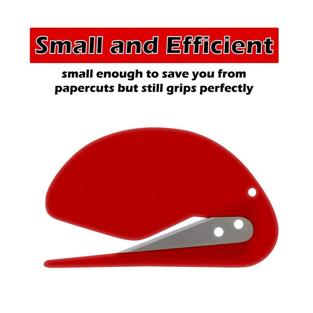 3Pcs/Lot Plastic Mini Letter Opener Letter Mail Envelope Opener Safety Paper Guarded Cutter Blade Office Equipment Random Color