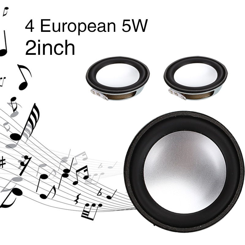 Mini altavoz con imán redondo de Metal, 2 pulgadas, 4 ohmios, 5W, 1 Uds.