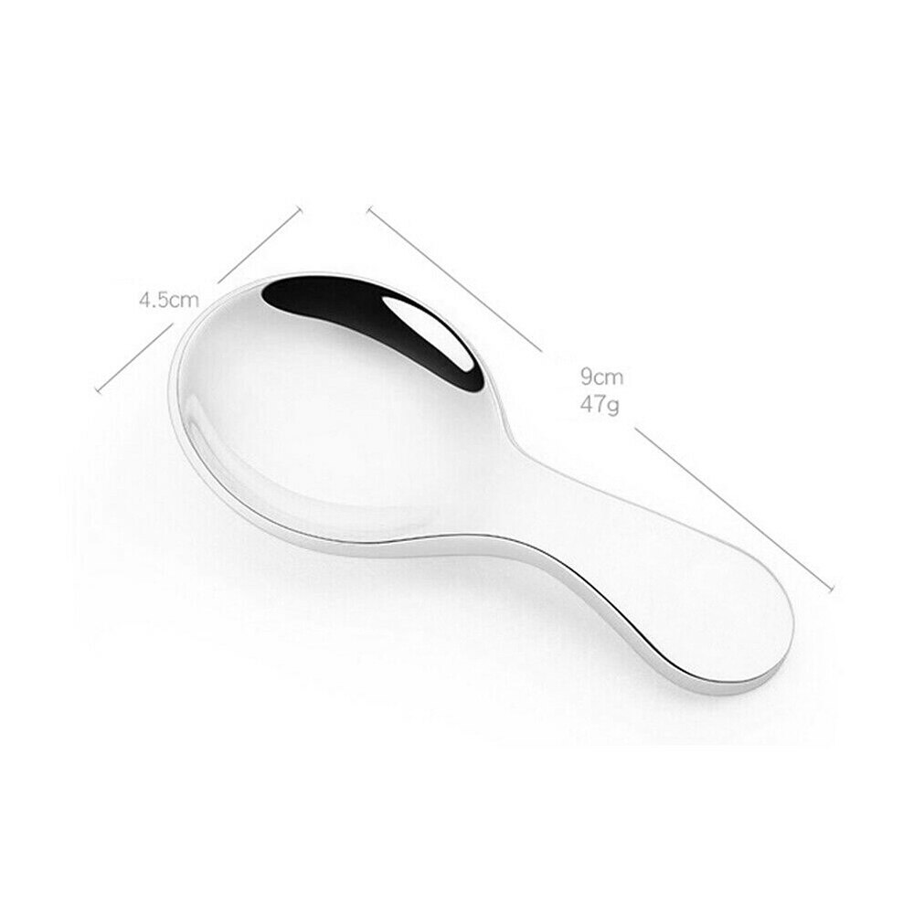 Tea Spoon Cute Children Round Stainless Steel Baby Ice Cream Soup Short Handled Safe Smooth Tableware For Kids