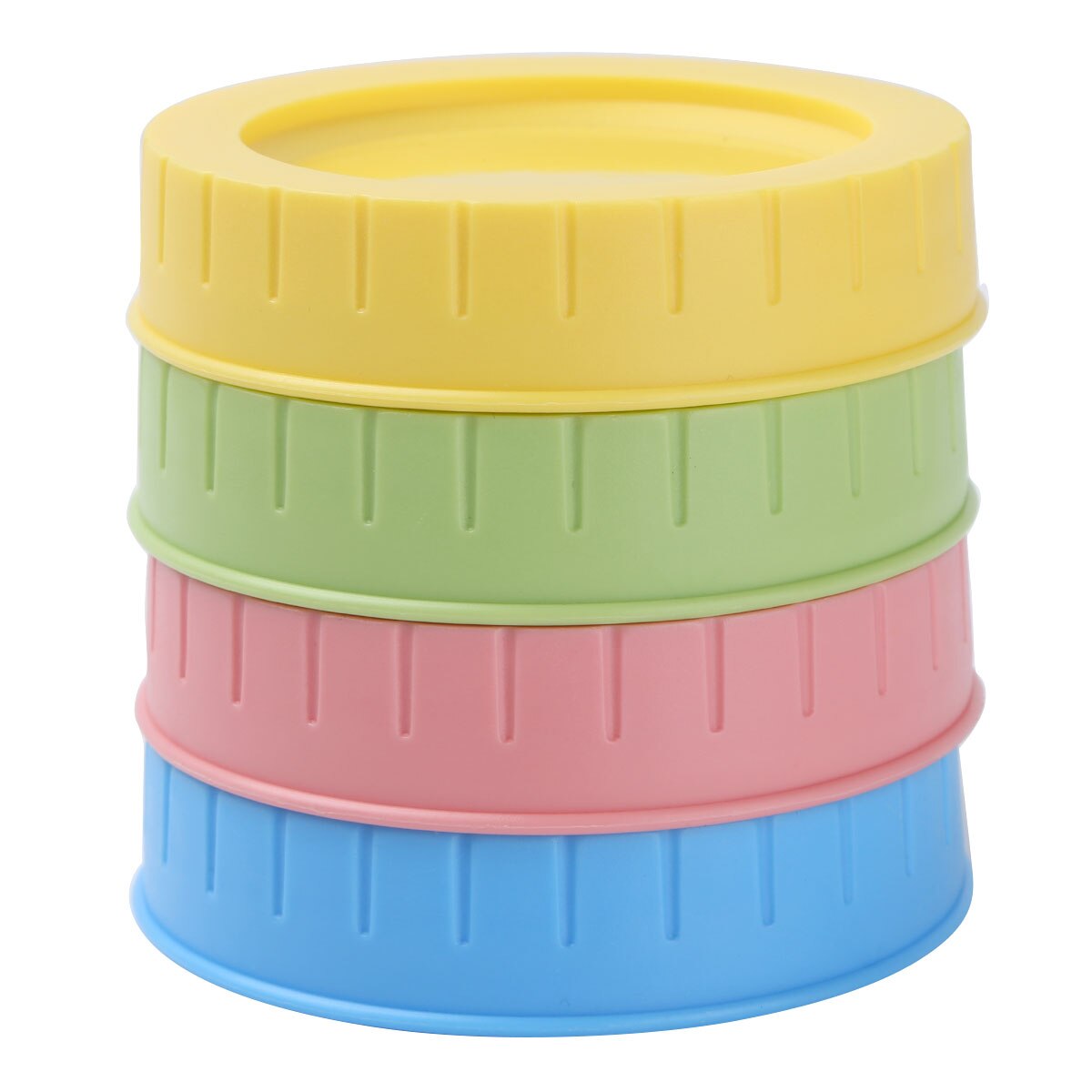 US STOCK 4Pcs 70mm Mason Jar Lids Plastic Leakproof Replacement Caps Lids Silicone Sealing O Rings Canning Drinking Jars Lids: Default Title