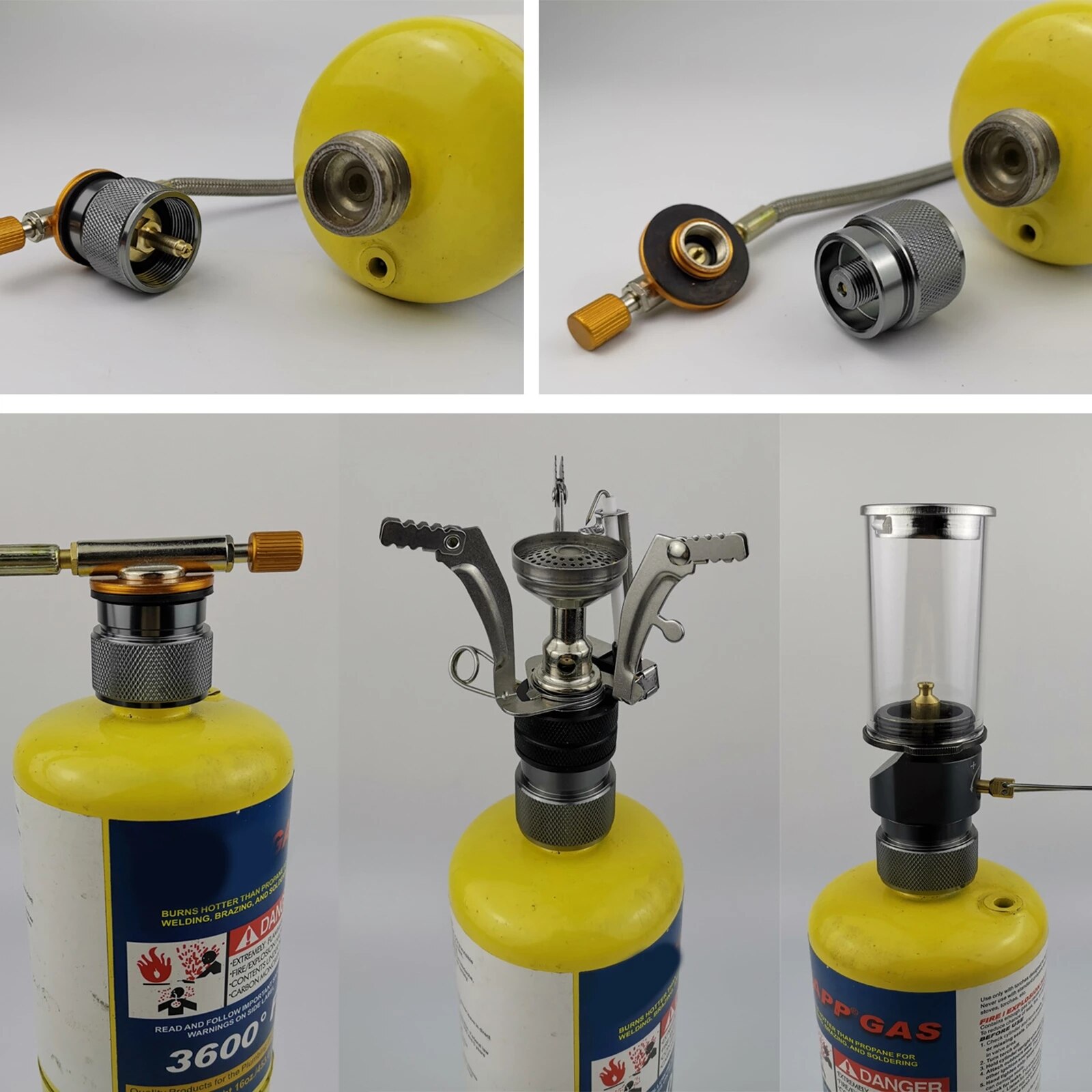 Udendørs camping komfur gas tank adapter mapp gas tank adapter amerikansk standard adapter