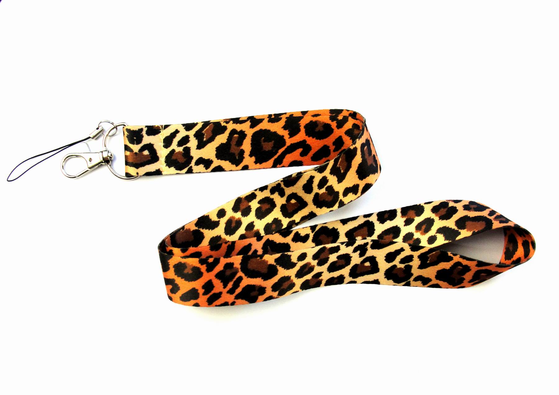 Leopard Phone Lanyard Key Rope Lanyard Neck Lanyard Rope Hang Card Badge Gym Keychain Lanyard Key Material Model Number: 6