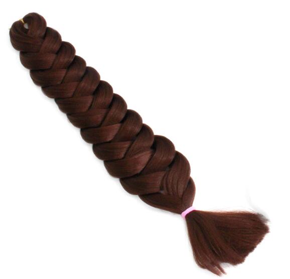 Crochet Braiding Hair one piece 82 inch Synthetic Braiding Hair 165g/piece pure color Jumbo Braid Hair Extensions: #33