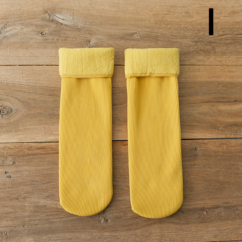 Calcetines térmicos gruesos de felpa para hombre y mujer, medias de terciopelo de Color sólido, para la nieve, para Otoño e Invierno: I