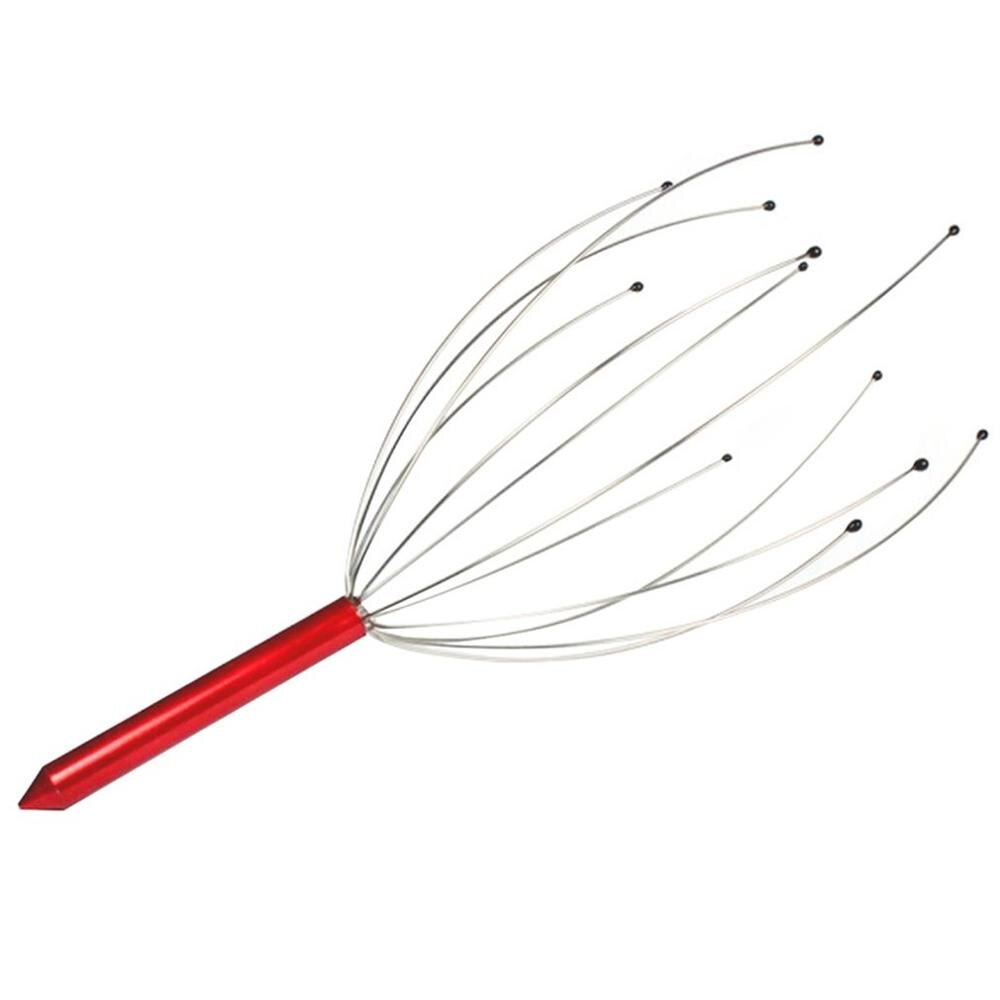 Hoofd Draad Massage Klauw Octopus Hoofdhuid Massage Klauwen Clearing Veins Rustgevende Brain Verfrissend Hoofd Relaxer Haar Klauw: red