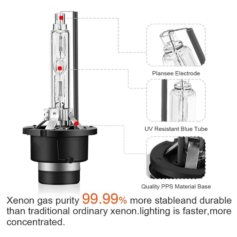 2 stk xenon pære 90981-20029 d4s 12v bil forlygter lamper forlygter 35w 6000k til toyota lexus