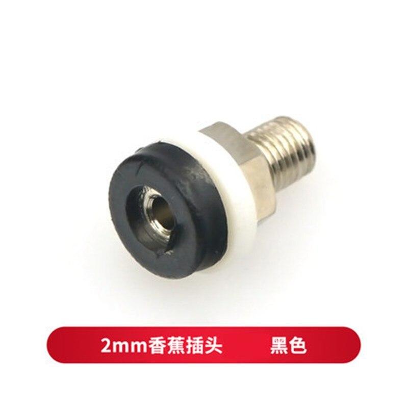 10pcs Brass 2mm Banana Socket Jack for 2mm Banana Plug Test Connector: Black