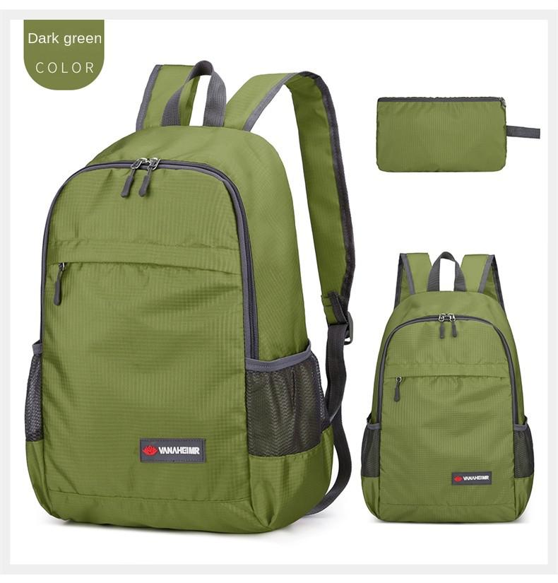 Mochila de deportes al aire libre para mujer, morral de viaje impermeable de gran capacidad para niñas, mochilas escolares casuales simples, verano 2022: Dark green