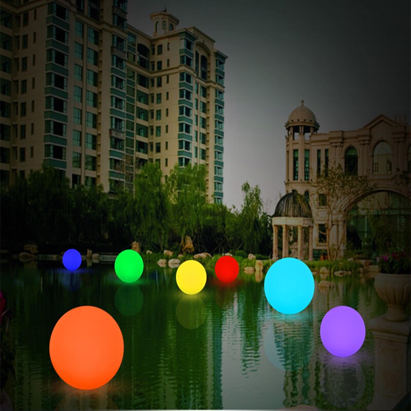 Télécommande RGB LED piscine flottante boule lumière extérieure jardin Patio paysage pelouse lumière barre lumineuse lampe de Table