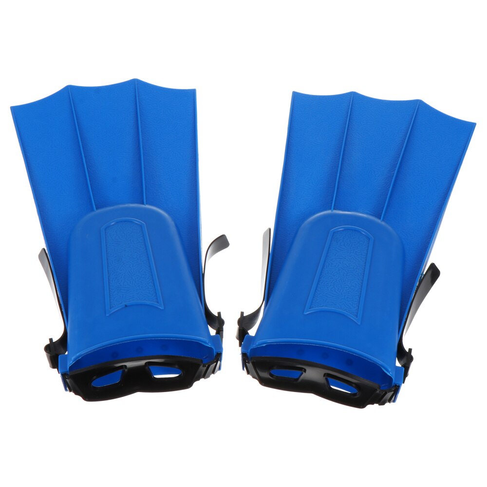 1 Pair Unisex Swim Fins Rubber Short Flippers Adults Training Swim Flippers: Blue
