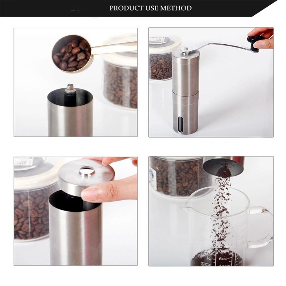 Manuell kaffekvarn handstål keramik kärna kaffemalning handkvarn café burr kvarn kvarn keramisk majs kaffemaskin