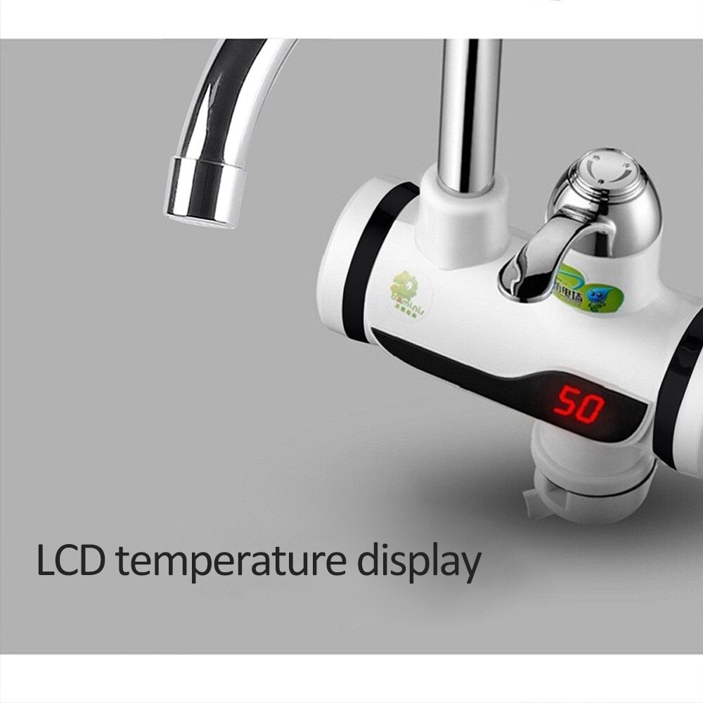 KBAYBO-calentador de agua eléctrico instantáneo para baño y cocina, grifo calentador de agua de 3000W, con pantalla LCD de temperatura, sin depósito