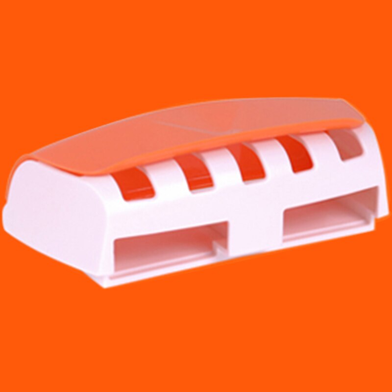 Dispenser automatico di dentifricio, Set di portaspazzolino, aspirazione antipolvere e appiccicosa, spremiagrumi per bagno a parete: Orange brush holder