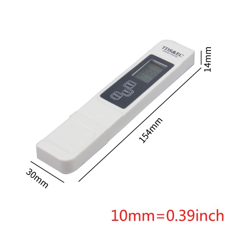 2 in 1 tds vanntester ec purity vannmåler digital for drikkevann fisketank akvarium håndholdt bærbar deteksjon