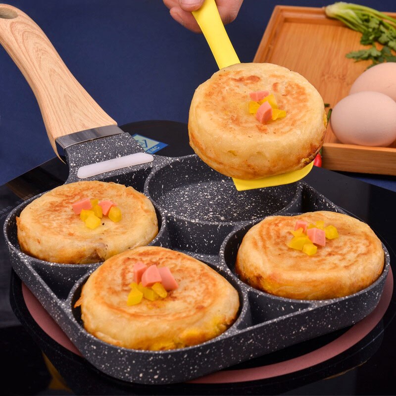 4 Hole Fried Egg Burger Pan Fried Egg Pan Pancake Frying Pan Egg Cooker Gas Stove B1
