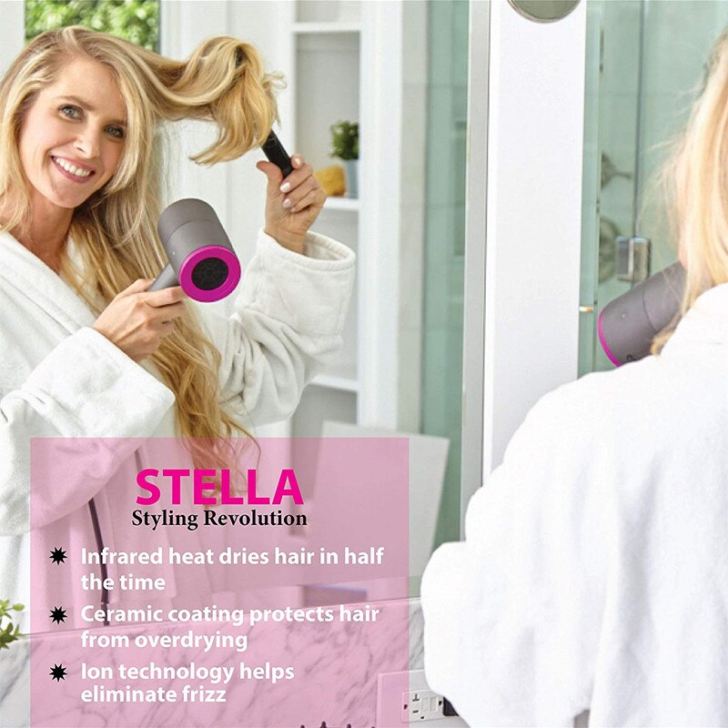 3 in 1 blow dryer Air Blow air brush Hair Dryer Mini Home & Travel Use Hair Dryer with 3 changeable nozzles