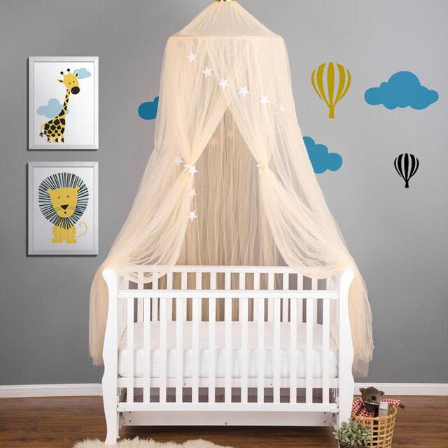 Opknoping Kids Baby Beddengoed Dome Bed Canopy Chiffon Klamboe Bedcover Gordijn Baby Kinderen Spelen Home Decor Bed Canopy Prinses: Donker Kaki