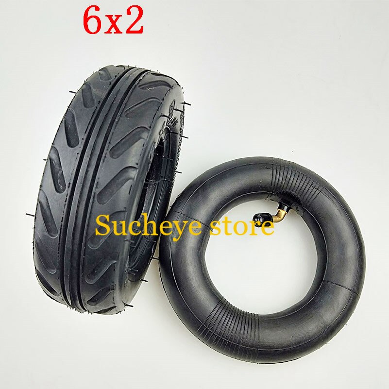 6 inch 6X2 Tireand Inner Tube Set Fit for Electric Scooter Wheel Chair Truck F0 Pneumatic Wheel Trolley Cart Air Wheel Bike