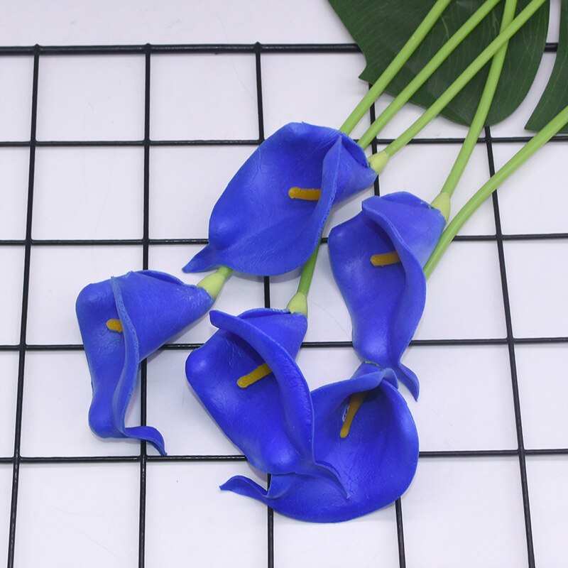 10 stk pu calla lily real touch kunstige blomster til bryllup dekoration håndlavet diy brude buket blomster kunstig dekoration