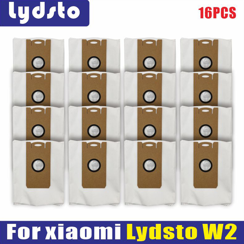 For xiaomi Lydsto W2 Dust Bag Accessories Spare Part Mop cloth Robot Vacuums Hepa filter Side Brush Replacement Parts: Burgundy