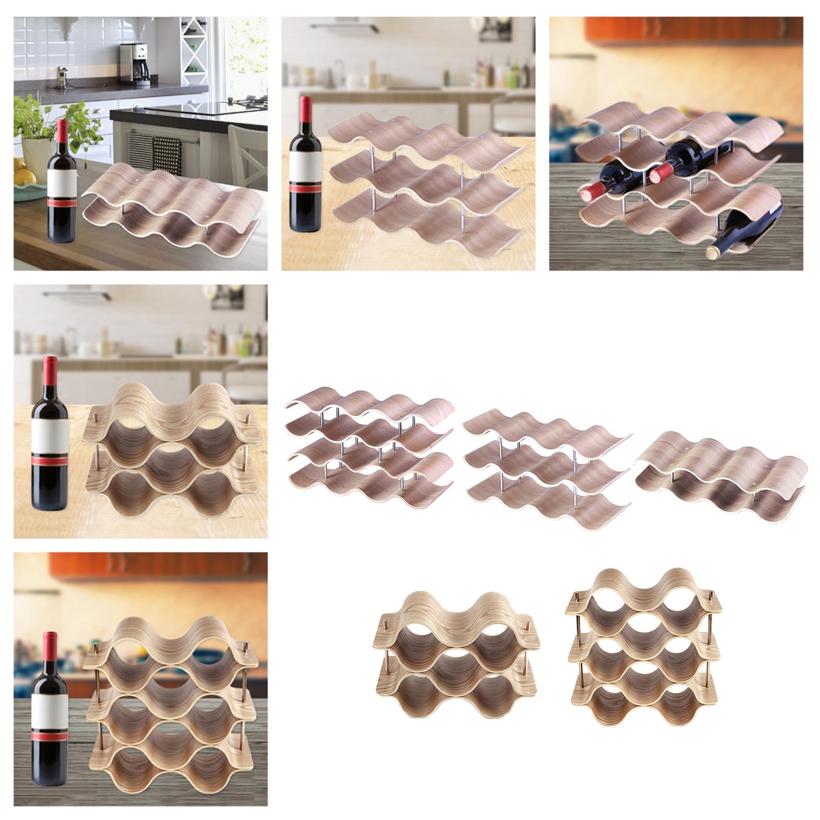 Countertop Wine Rack Holder Freestanding Kitchen Barware Storage Stand Wine Cork Holder for Bar Cellar Pantry Cafe Home