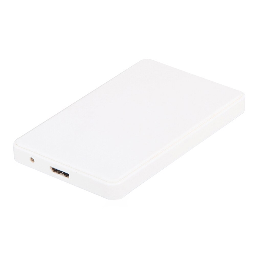USB 2.0 / 3.0 SATA 2.5 "HD HDD BOÎTIER de DISQUE DUR EXTERNE BOÎTIER ABS Blanc Mini Externe Portable Support Pour Disque Dur: WHITE