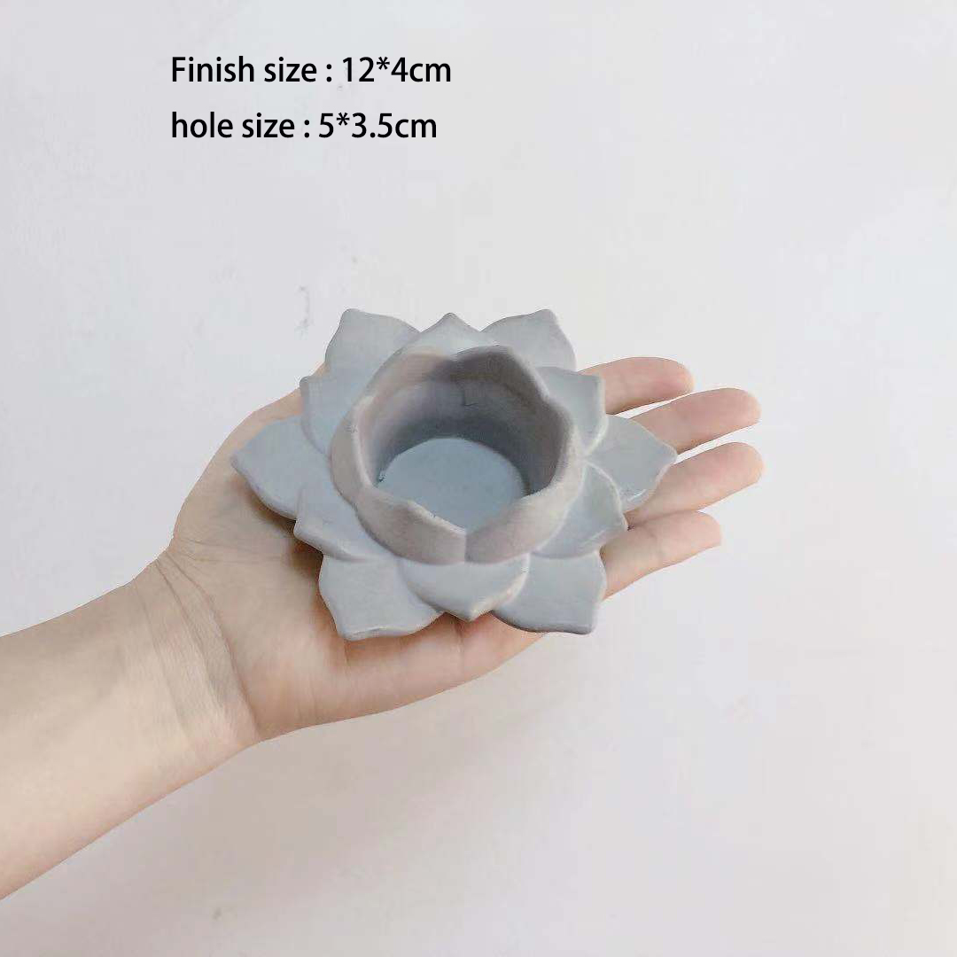 Moule porte-bougie en Silicone, en résine époxy, pour bricolage, en argile, en béton: vert clair