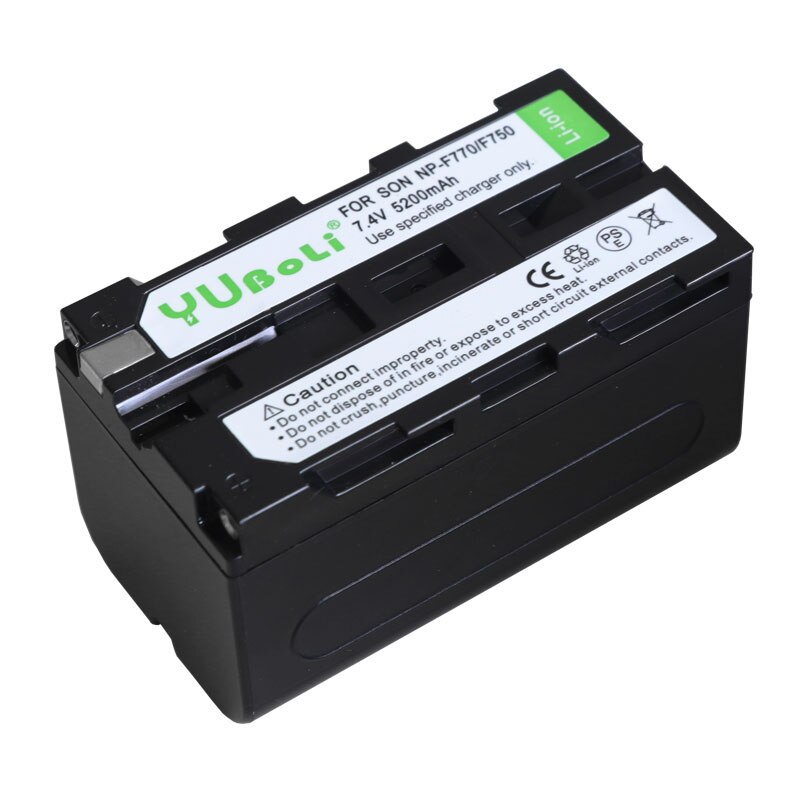 NP-F750 NP-F770 Battery 5200mAh + Dual LCD Charger for Sony Cameras: 1 Battery