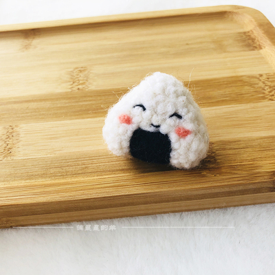 Kit de costura de lana de Sushi japonés, fieltro de lana, aguja de fieltro, colgante, artesanía, artesanía, bricolaje, hecho a mano: Rice balls  B