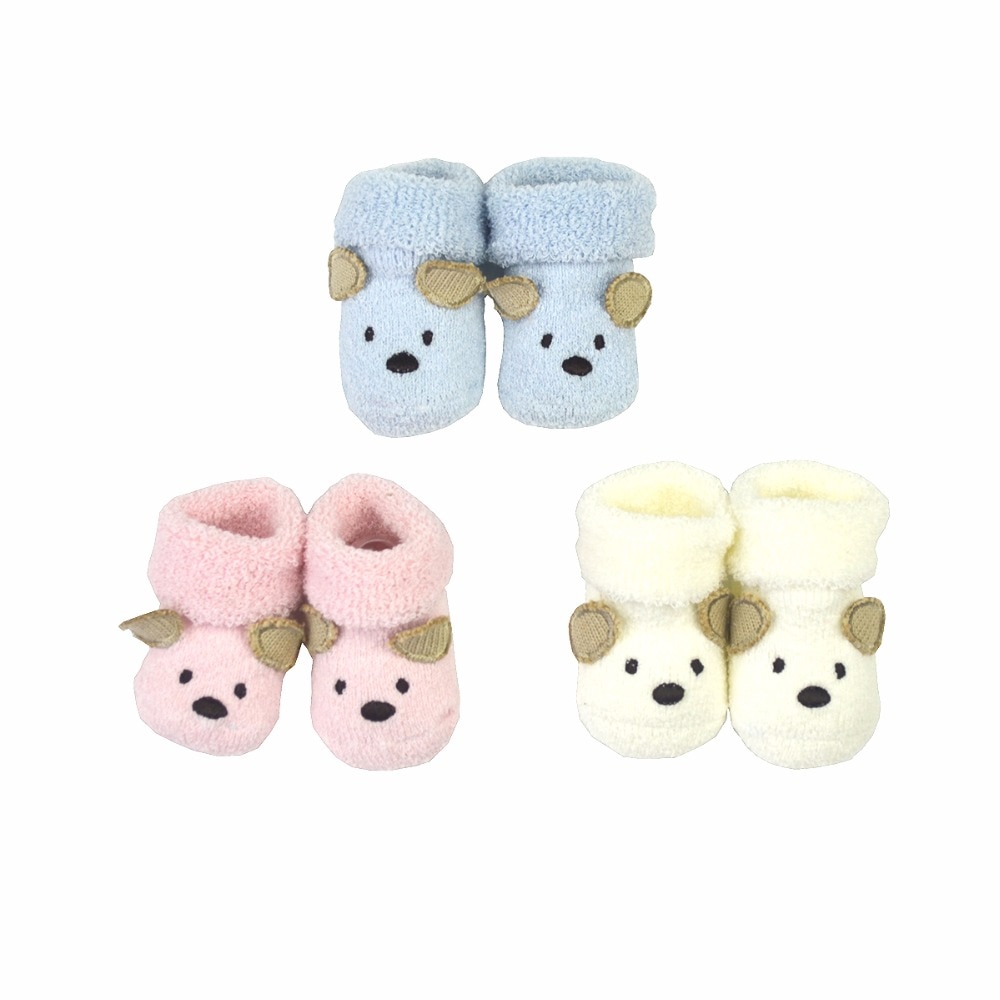 Lion Bear Newborn Floor Terry Socks Baby 0-3 month Cartoon animal Cute Toddler Cotton Girl Boy Short infant Sock for baby babies