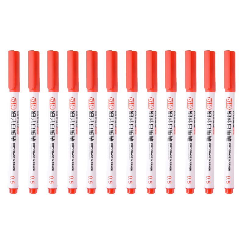 Droog uitwisbare whiteboard-markers - fijne punt 0,5 mm fijne punt, uitwisbare pennen voor kinderen, leraren, kantoor, whiteboard (zwart/rood/blauw): Licht Groen