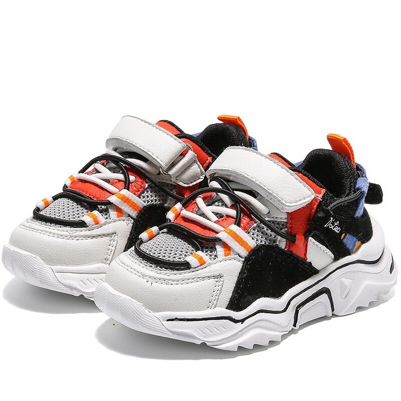 Børne sneaker børn forår børn mesh åndbare sneakers baby drenge mærke fritidssko piger sports sneakers 1905005: Sort / 8