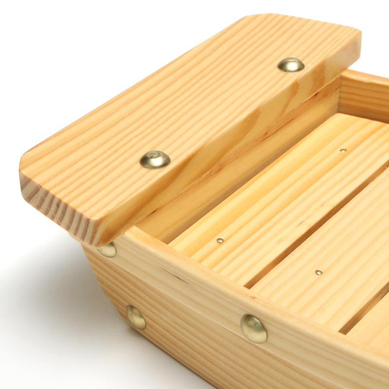 42 x 17 x 7.5cm japansk køkken sushi både sushi værktøj træ håndlavet simpelt skib sashimi diverse kolde retter bordservice