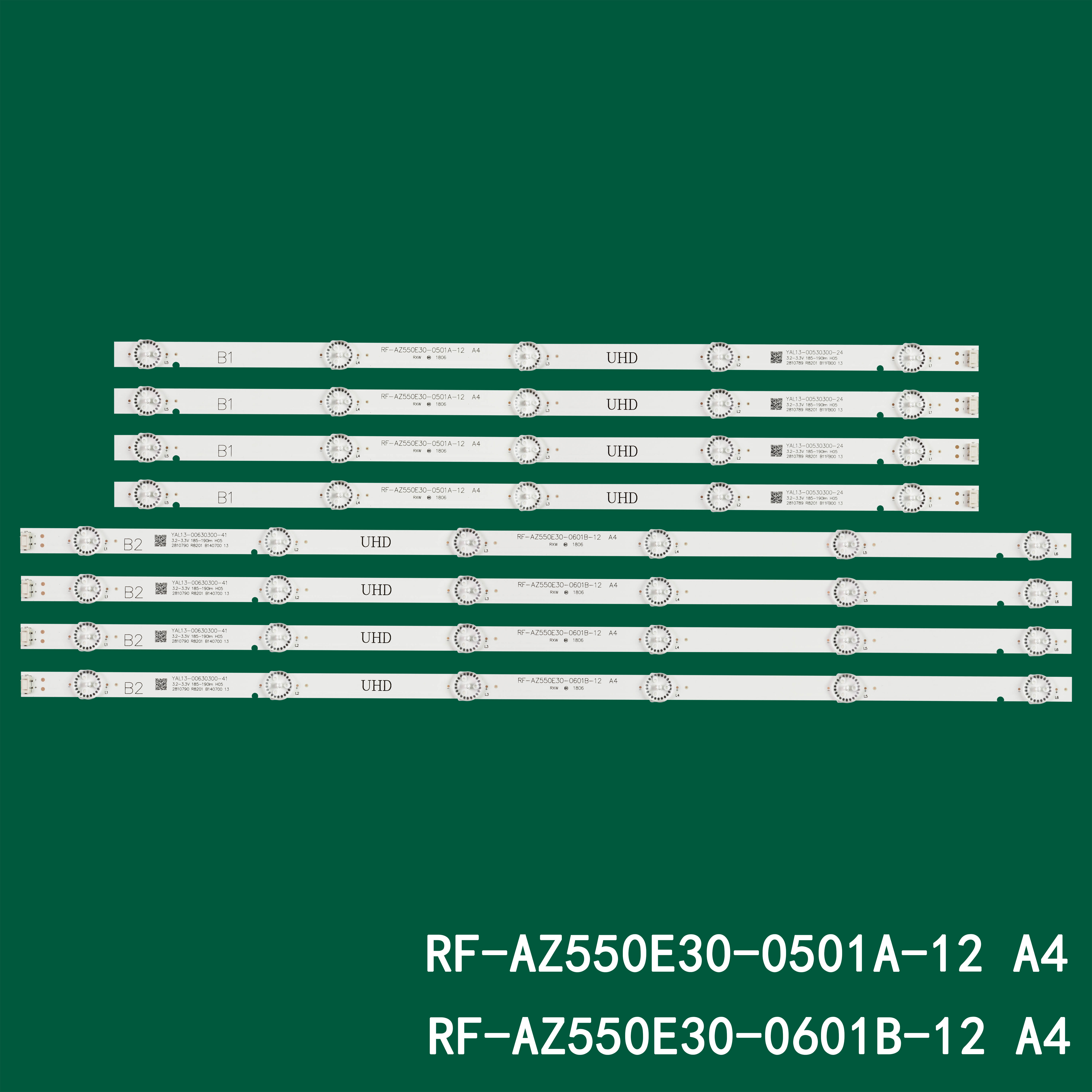 8pcs/set LED Backlight Strip For Philco PTV55U21 LG 55UJ6300 55UJ6200 55UJ6000 55LJ620V 55UJ620V RF-AZ550E30-0601B-12 0501A A4