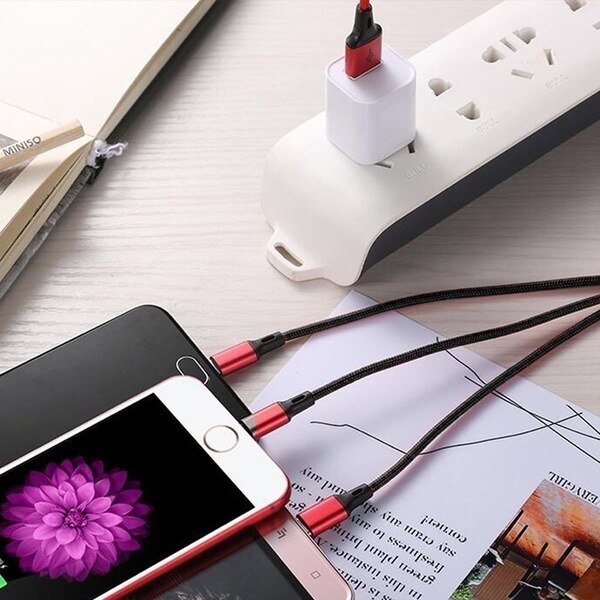 Multifunctionele Oplader Kabel Universele 3 In 1 Meerdere Usb Oplaadkabel Adapter Voor Iphone Huawei