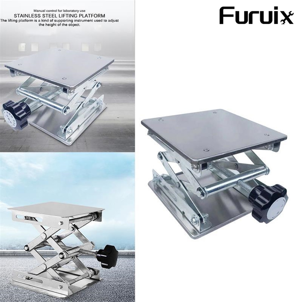 4"x4" 100x100mm Aluminum Router Lift Table Woodworking Engraving Lab Lifting Stand Rack lift platform Woodworking Benches