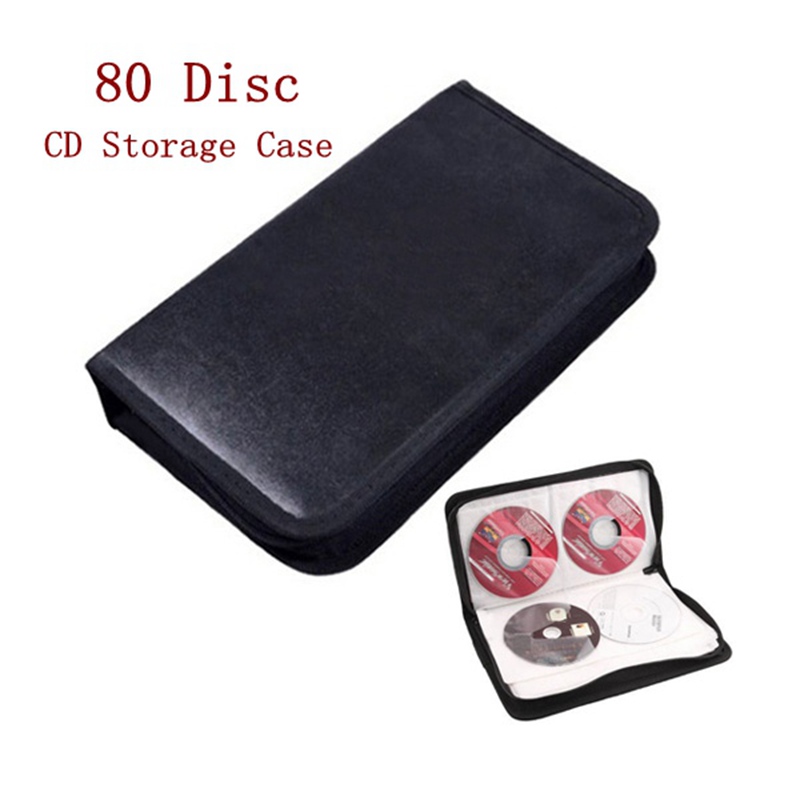 Leory 80 Disc Pu Dvd Cd Opslag Cd Houder Carry Bag Case Dj Faux Lederen Case Opslag Houder Organizer Wallet box Voor Vcd Dvd Cd