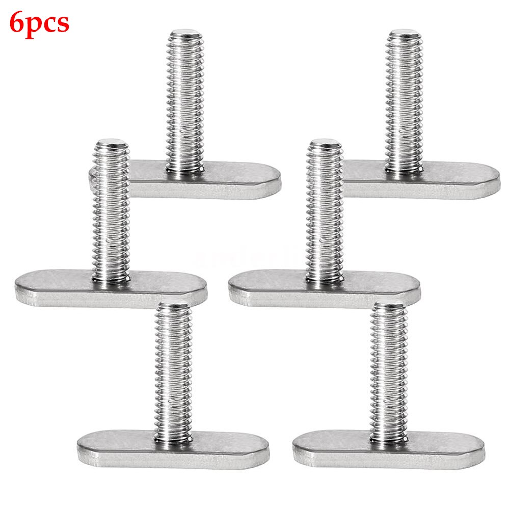 6 uds. Partes de la lancha de canoa de acero inoxidable pernos para exteriores tornillos de Kayak Mini herrajes accesorios de esquí acuático pesca
