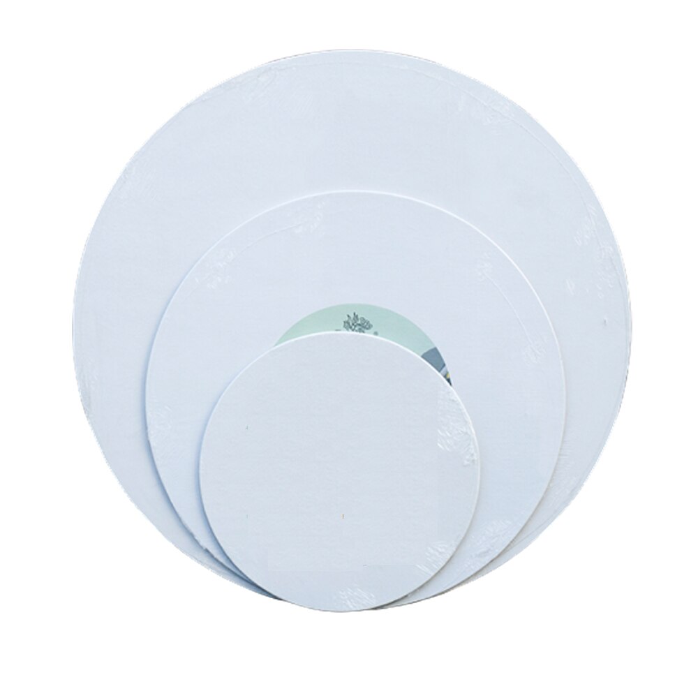 4 sztuk 20/30/40CM farby olejne płyta płótnie okrągłe białe puste rama z płótna farby akrylowe robić malowanie rękodzieło płótno artystyczne malowanie